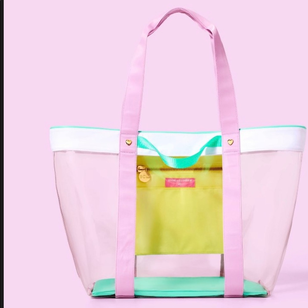 Stoney Clover Lane X Target Iridescent Clear Lavender Beach Tote Bag NEW 💗